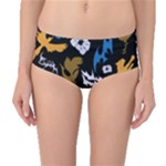 Pattern Design Seamless Texture Mid-Waist Bikini Bottoms
