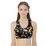 Pattern Design Seamless Texture Sports Bra with Border