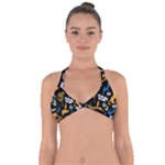 Pattern Design Seamless Texture Halter Neck Bikini Top