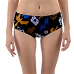 Pattern Design Seamless Texture Reversible Mid-Waist Bikini Bottoms