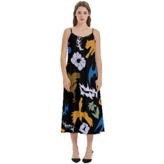 Casual Spaghetti Strap Midi Dress 