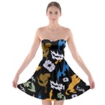 Pattern Design Seamless Texture Strapless Bra Top Dress