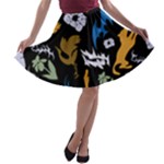 Pattern Design Seamless Texture A-line Skater Skirt