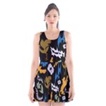 Pattern Design Seamless Texture Scoop Neck Skater Dress