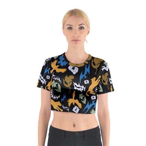 Pattern Design Seamless Texture Cotton Crop Top from ArtsNow.com