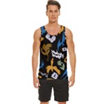 Pattern Design Seamless Texture Men s Wide Collar Tank Top