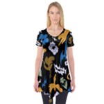 Pattern Design Seamless Texture Short Sleeve Tunic 