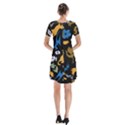 Short Sleeve V-neck Flare Dress 