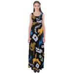 Pattern Design Seamless Texture Empire Waist Maxi Dress