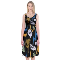 Pattern Design Seamless Texture Midi Sleeveless Dress from ArtsNow.com