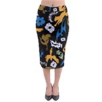 Pattern Design Seamless Texture Midi Pencil Skirt