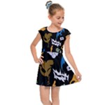 Pattern Design Seamless Texture Kids  Cap Sleeve Dress