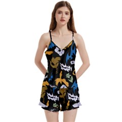 V-Neck Satin Loungewear Set 
