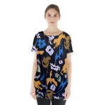 Pattern Design Seamless Texture Skirt Hem Sports Top