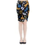 Pattern Design Seamless Texture Midi Wrap Pencil Skirt