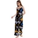 Spaghetti Top Long Pants Satin Pajamas Set 