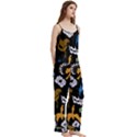 Spaghetti Top Long Pants Satin Pajamas Set 