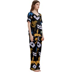 Short Sleeve Satin Pajamas Set With Pockets 