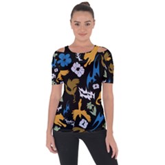 Shoulder Cut Out Short Sleeve Top 