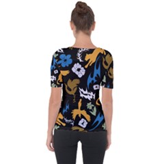 Shoulder Cut Out Short Sleeve Top 