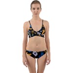 Pattern Design Seamless Texture Wrap Around Bikini Set