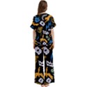 Short Sleeve Long Pants Satin Pajamas Set 