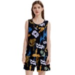 Pattern Design Seamless Texture Sleeveless Cozy Lounge Set 