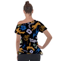 Off Shoulder Tie-Up T-Shirt 