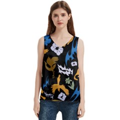 Women s V-Neck Sleeveless Satin Top 