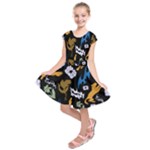 Pattern Design Seamless Texture Kids  Short Sleeve Dress