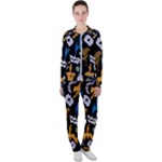 Pattern Design Seamless Texture Casual Jacket and Pants Set