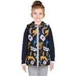 Pattern Design Seamless Texture Kids  Hooded Puffer Vest