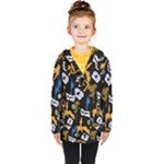 Pattern Design Seamless Texture Kids  Double Breasted Button Coat