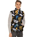 Men s High Neck Button Up Puffer Vest 