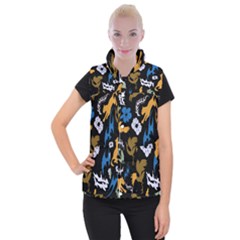 Pattern Design Seamless Texture Women s Button Up Vest from ArtsNow.com