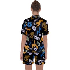 Satin Short Sleeve Pajamas Set 