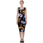 Pattern Design Seamless Texture Sleeveless Pencil Dress