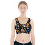 Pattern Design Seamless Texture Sports Bra With Pocket