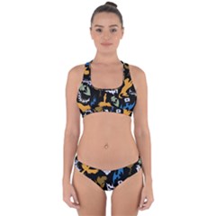 Pattern Design Seamless Texture Cross Back Hipster Bikini Set from ArtsNow.com