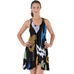 Pattern Design Seamless Texture Show Some Back Chiffon Dress