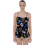 Pattern Design Seamless Texture Babydoll Tankini Top