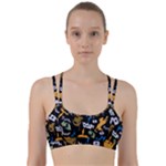 Pattern Design Seamless Texture Line Them Up Sports Bra
