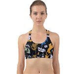 Pattern Design Seamless Texture Back Web Sports Bra