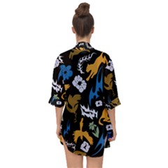 Open Front Chiffon Kimono 