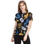 Pattern Design Seamless Texture Women s Short Sleeve Rash Guard