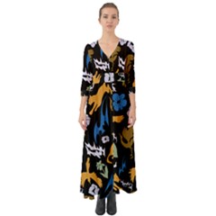Button Up Boho Maxi Dress 