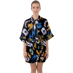 Half Sleeve Satin Kimono  