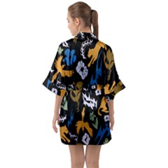Half Sleeve Satin Kimono  