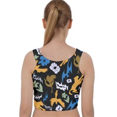 Velvet Racer Back Crop Top 
