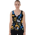 Pattern Design Seamless Texture Velvet Tank Top